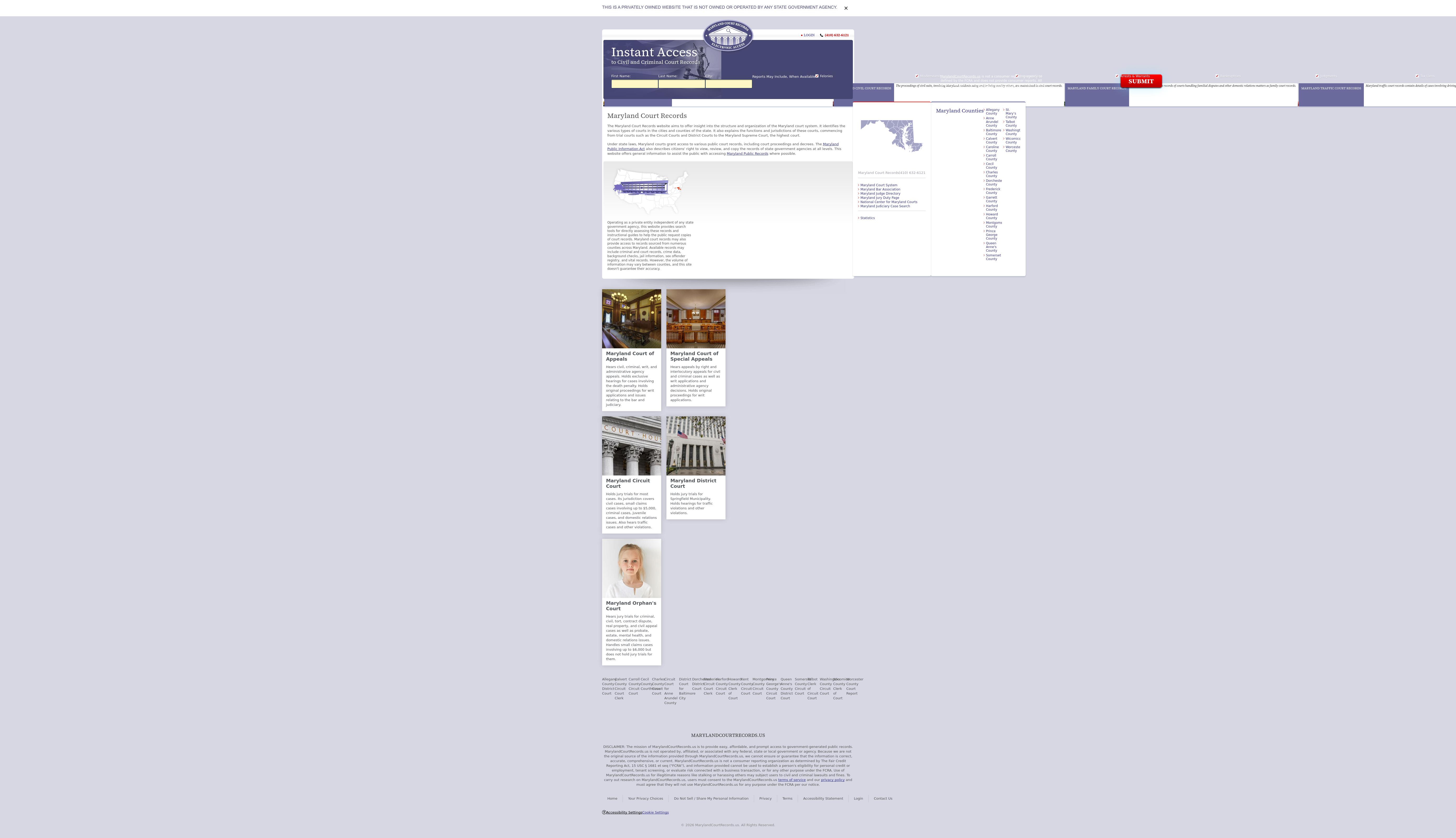 Maryland Court Records - Annapolis MD Lawyers