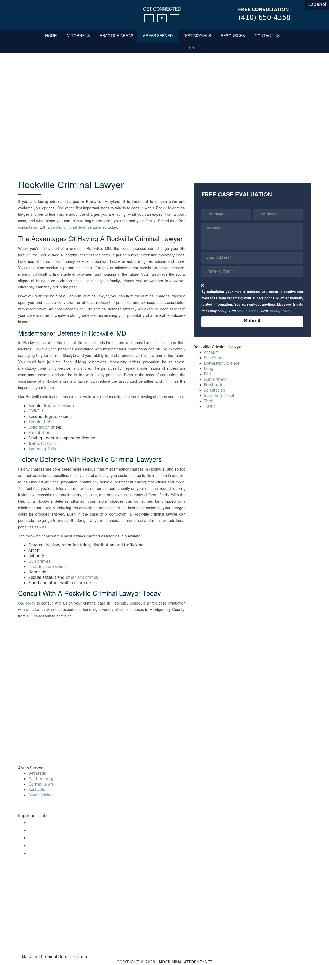 Maryland Criminal Defense Law Group - Rockville MD Lawyers