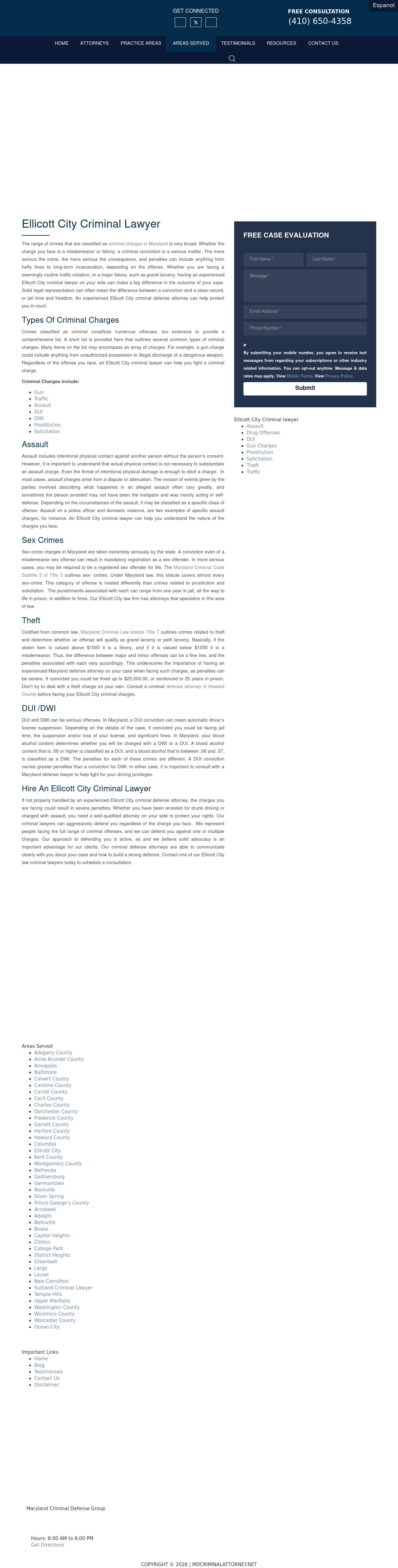 Maryland Criminal Defense Law Group - Ellicott City MD Lawyers
