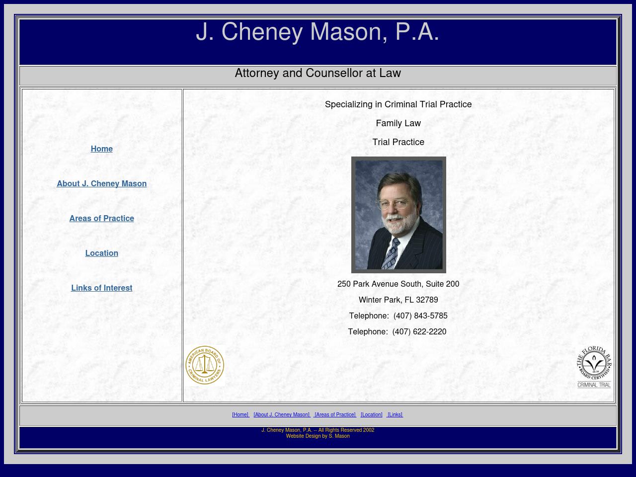 Mason, J Cheney - Winter Park FL Lawyers