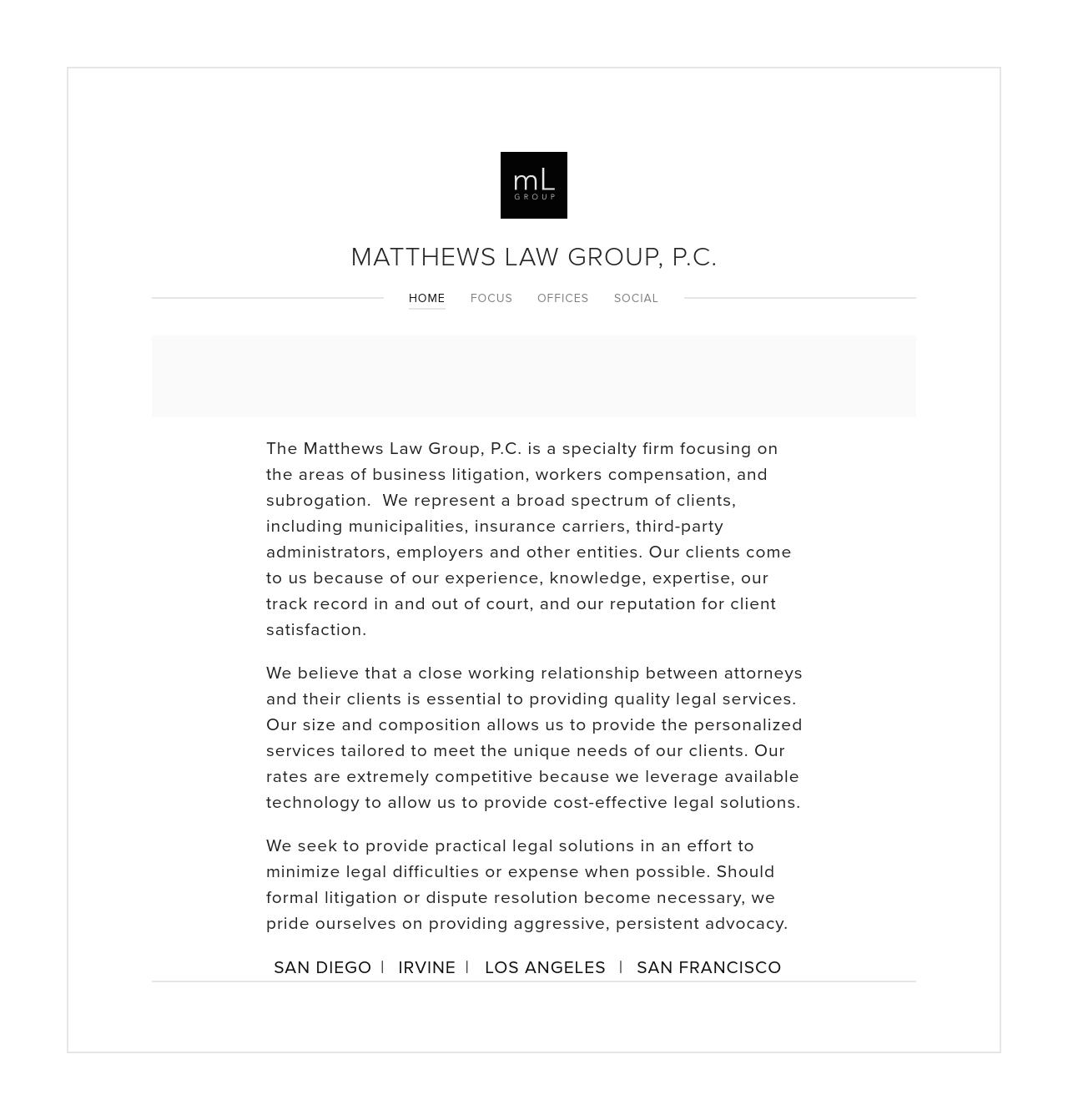 Matthews Law Group, P.C. - San Francisco CA Lawyers