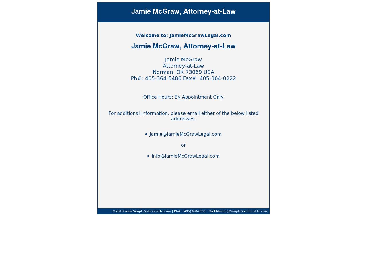 McGraw Jamie J - Norman OK Lawyers