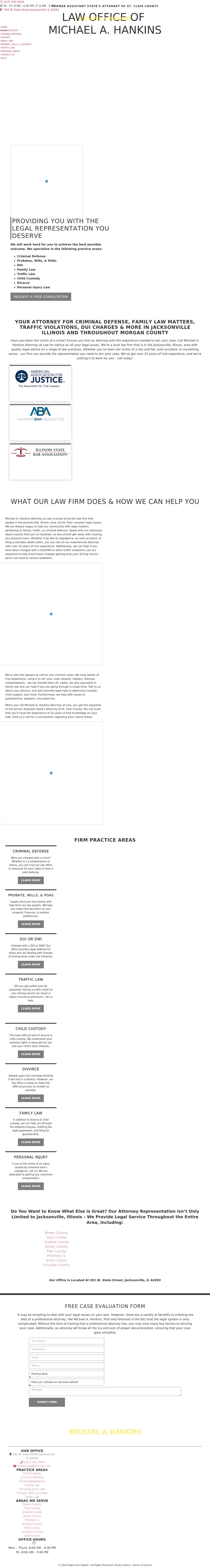 Michael A Hankins Law Office - Jacksonville IL Lawyers