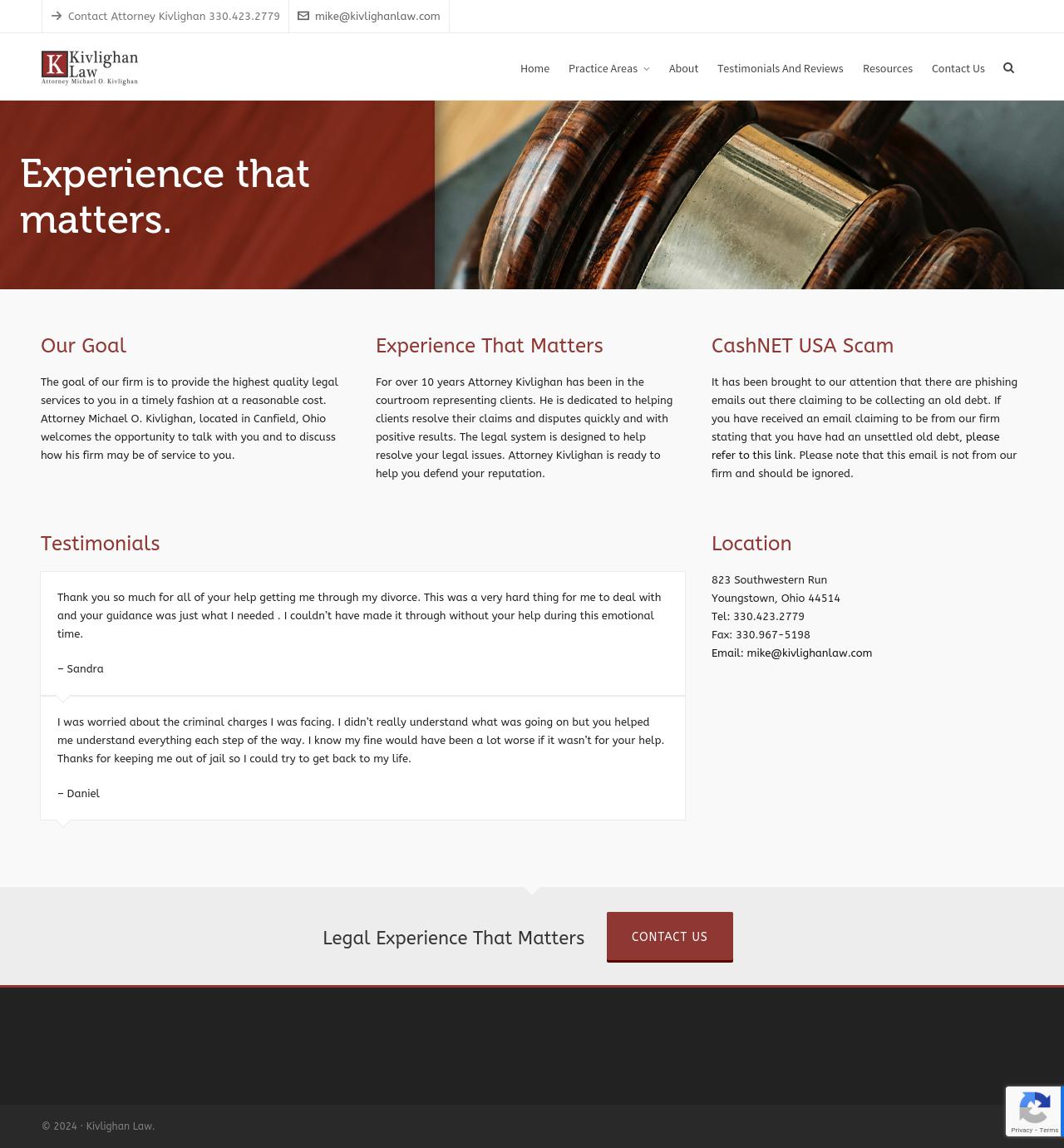 Michael O. Kivlighan Attorney & Counselor at Law - Canfield OH Lawyers
