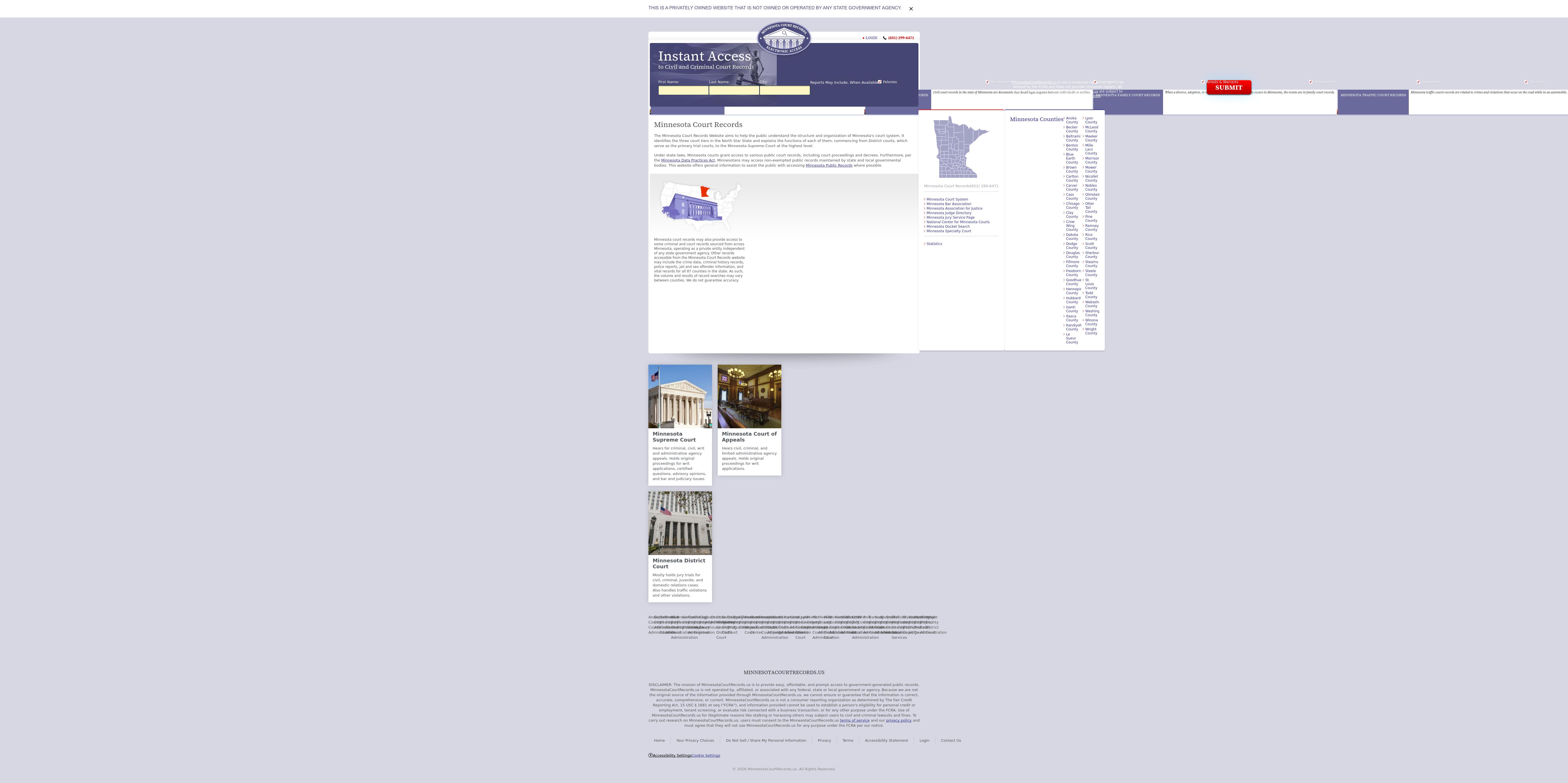 Minnesota Court Records - Saint Paul MN Lawyers