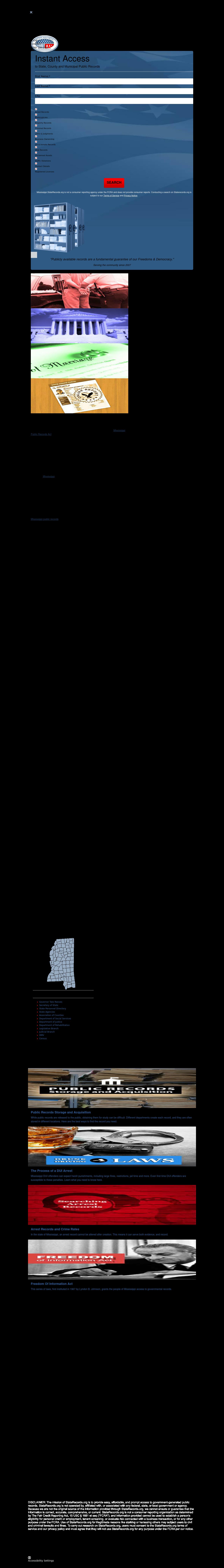 Mississippi State Records - Jackson MS Lawyers