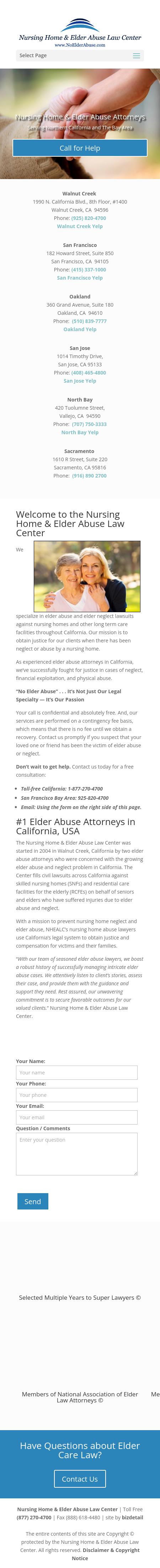 A Nursing Home & Elder Abuse Law Center - Walnut Creek CA Lawyers