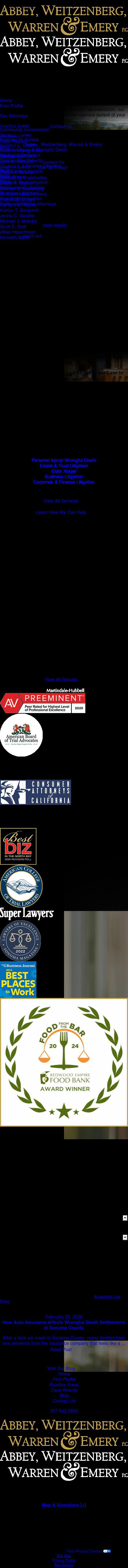Abbey Weitzenberg Warren & Emery - Santa Rosa CA Lawyers