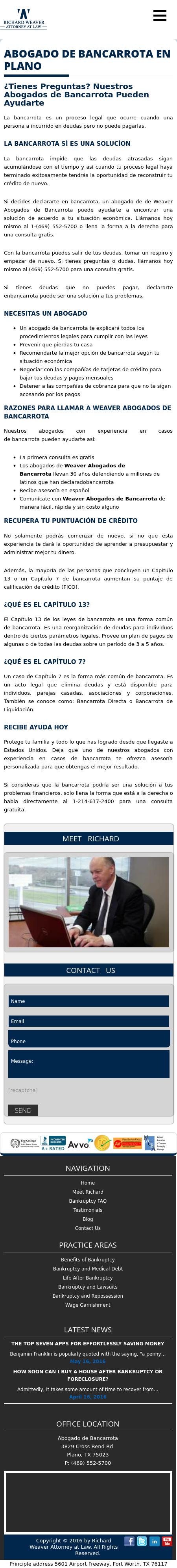 Abogado De Bancarrota - Plano TX Lawyers