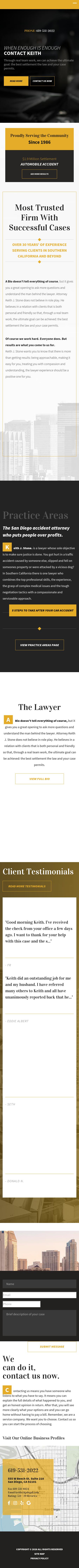 Accident Attorney Keith J. Stone - San Diego CA Lawyers