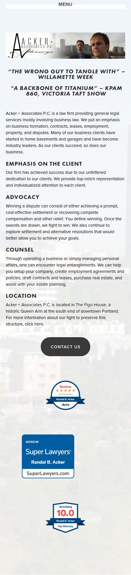 Acker & Associates PC - Portland OR Lawyers