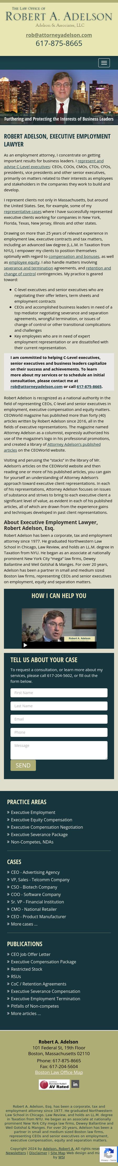 Adelson, Robert A.  - Boston MA Lawyers