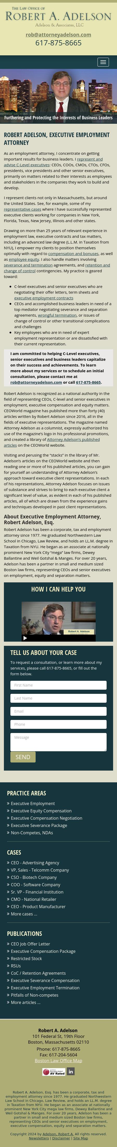 Adelson, Robert A.  - Boston MA Lawyers