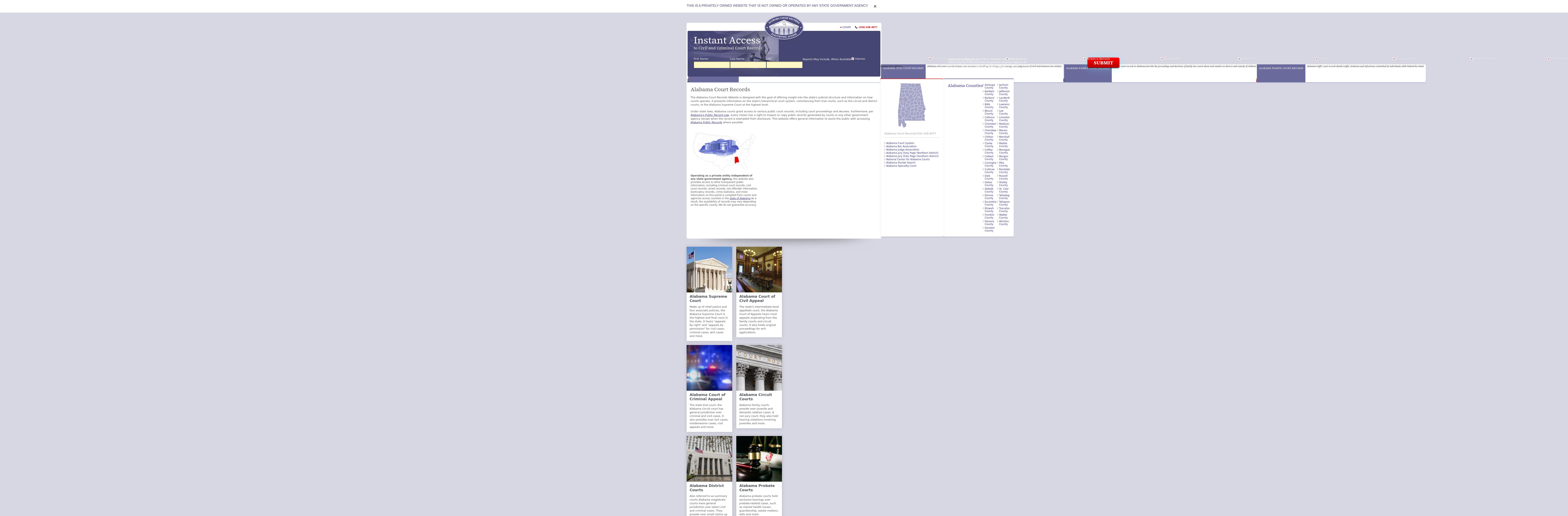 Alabama Court Records - Montgomery AL Lawyers