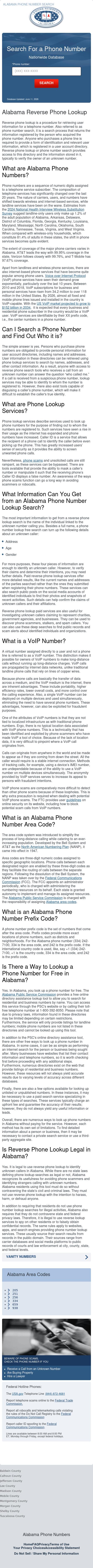 Alabama Phone Number Lookup - Dolomite AL Lawyers