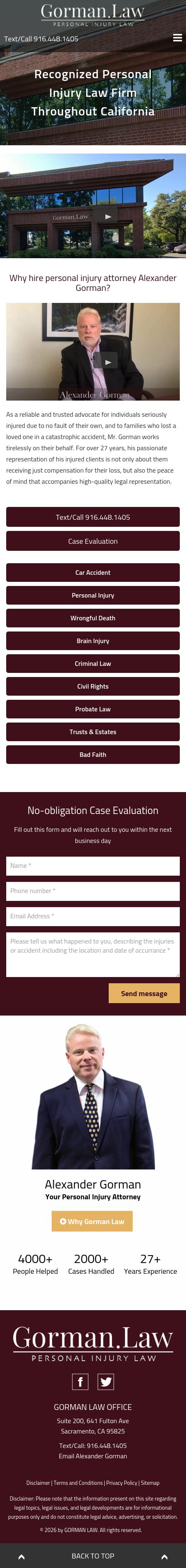 Gorman Law - Sacramento CA Lawyers