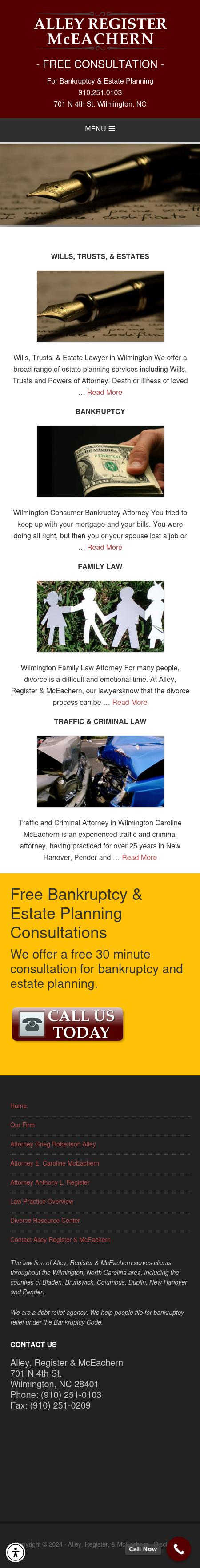 Alley Register McEachern Attorneys At Law - Wilmington NC Lawyers