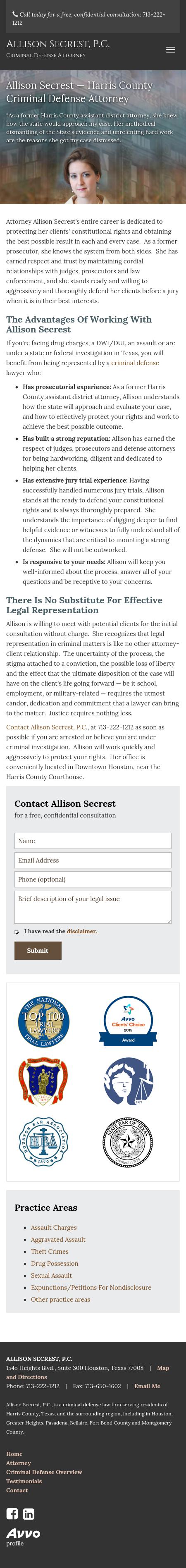 Allison Secrest, P.C. - Houston TX Lawyers