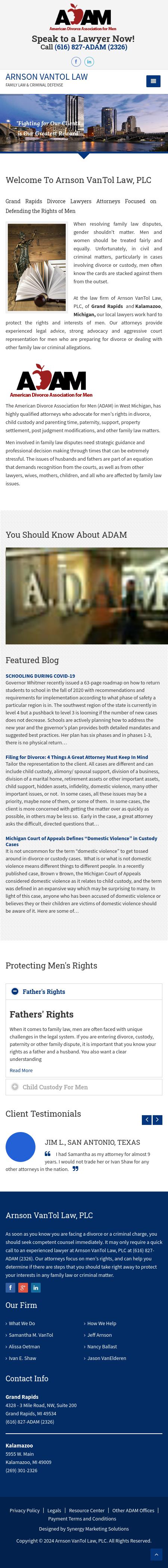 American Divorce Association For Men - Grand Rapids MI Lawyers
