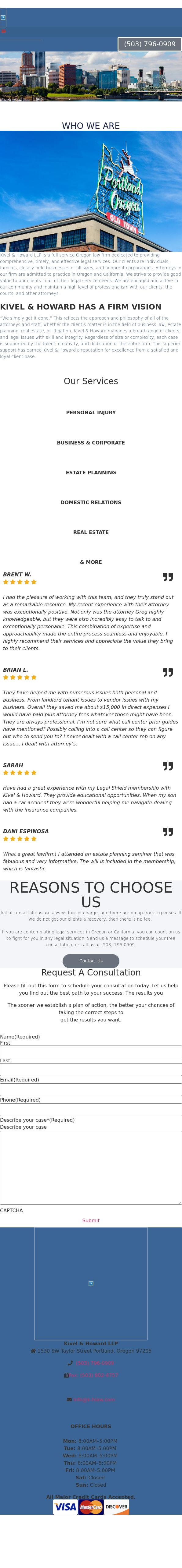 Kivel & Howard LLP - Portland OR Lawyers