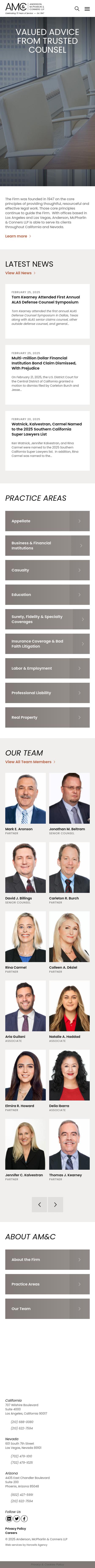 Anderson, McPharlin & Conners LLP - Ontario CA Lawyers