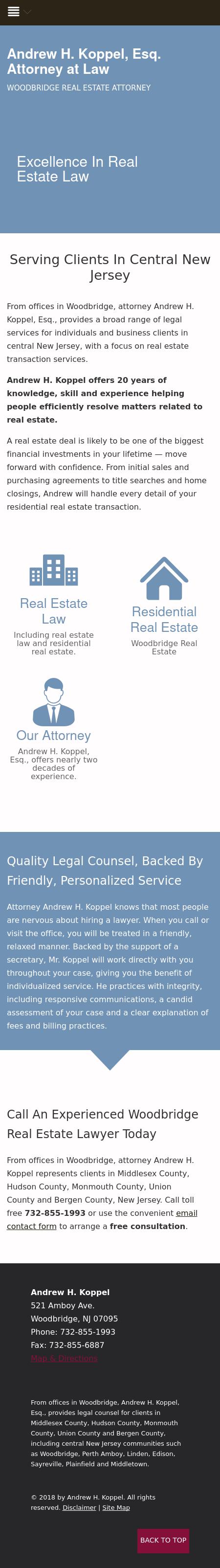 Andrew H. Koppel - Woodbridge NJ Lawyers