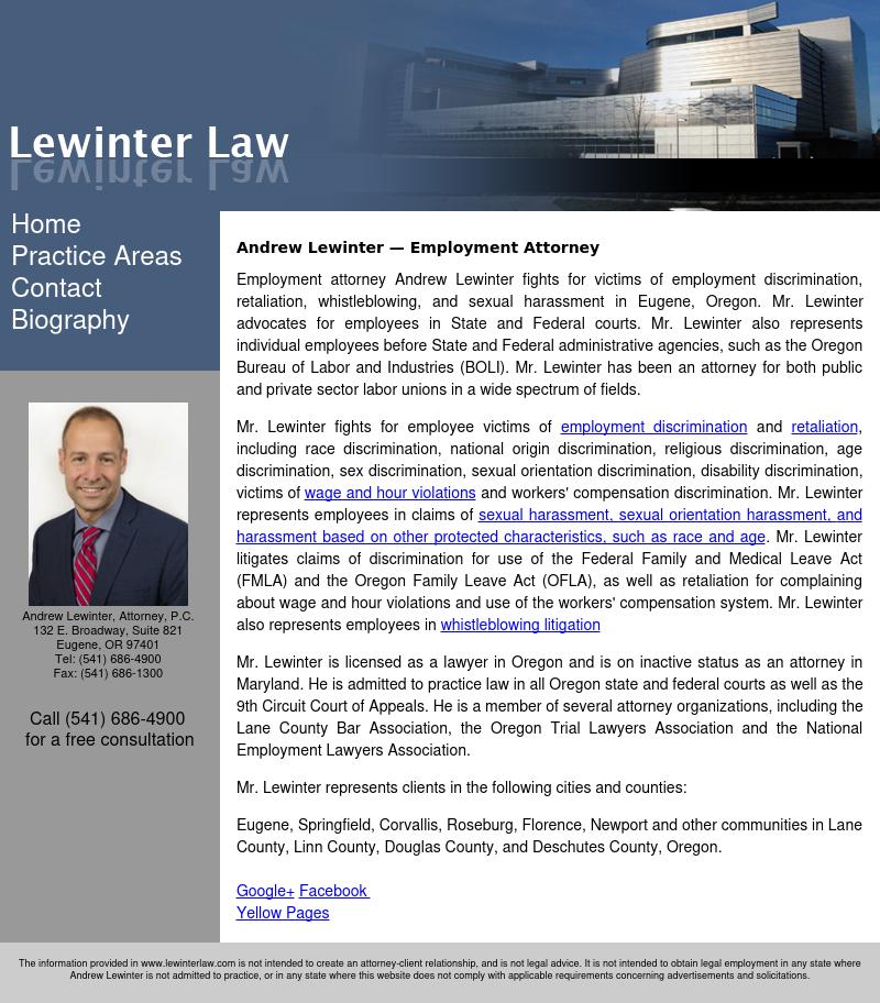 Andrew Lewinter Attorney PC - Eugene OR Lawyers