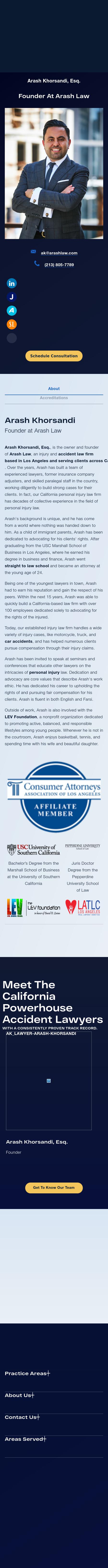 Arash Khorsandi - Los Angeles CA Lawyers