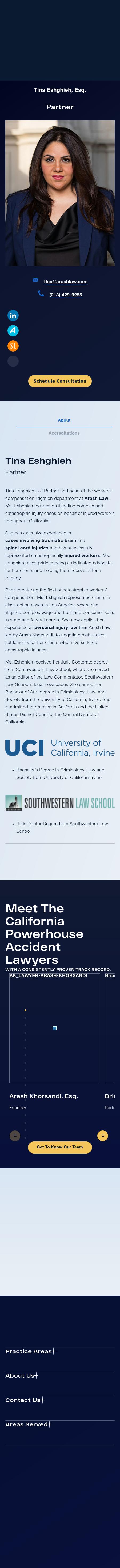 Tina Eshghieh - Los Angeles CA Lawyers