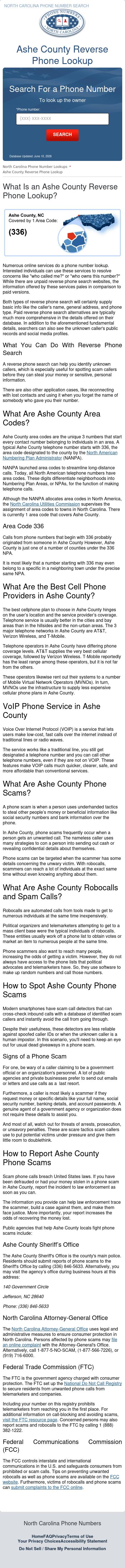 Ashe County Phone Number Lookup - Jefferson NC Lawyers