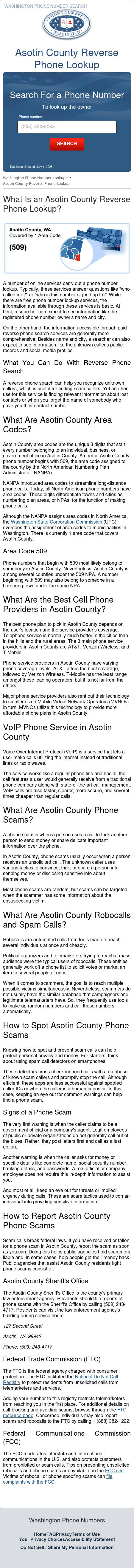 Asotin County Phone Number Lookup - Asotin WA Lawyers