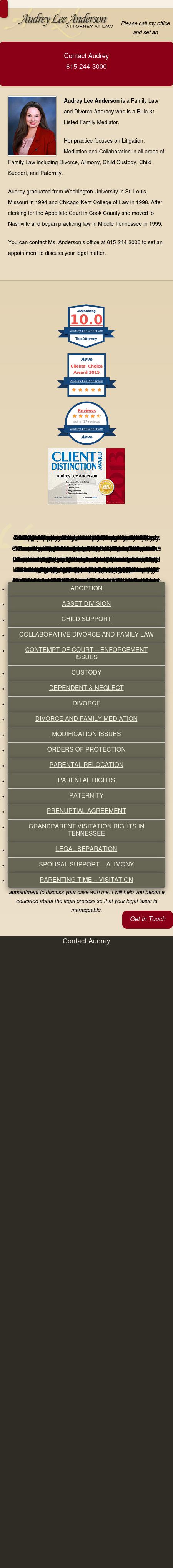 Audrey Lee Anderson Atty At Law - Nashville TN Lawyers