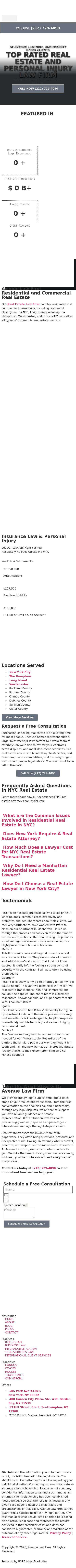 Avenue Law Firm - New York NY Lawyers