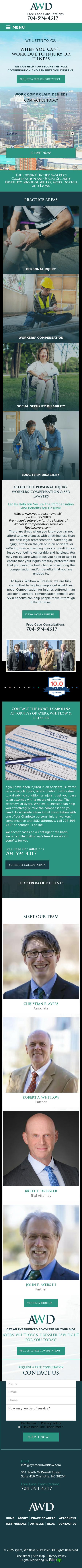 Ayers, Whitlow & Dressler - Charlotte NC Lawyers