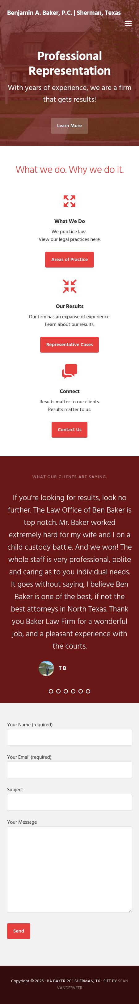 Baker Benjamin A - Sherman TX Lawyers