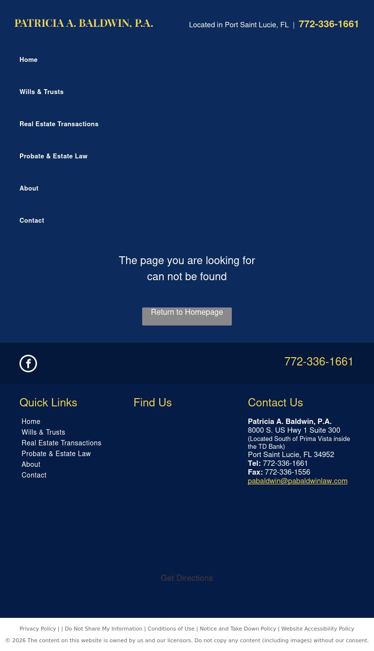 Baldwin, Patricia A Esq - Port Saint Lucie FL Lawyers