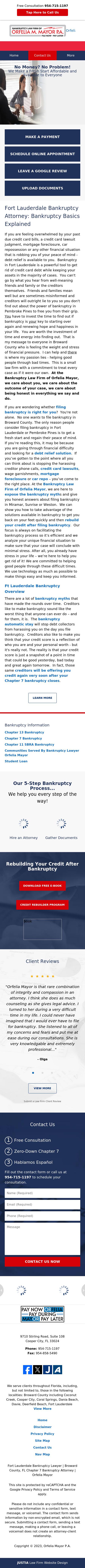 Bankruptcy Law Firm of Orfelia Mayor - Ft. Lauderdale FL Lawyers