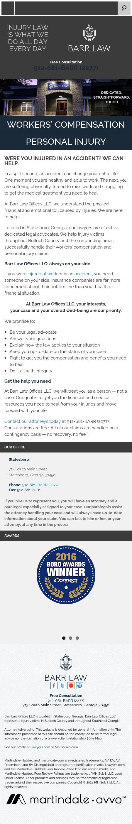 Barr Law Offices LLC - Statesboro GA Lawyers