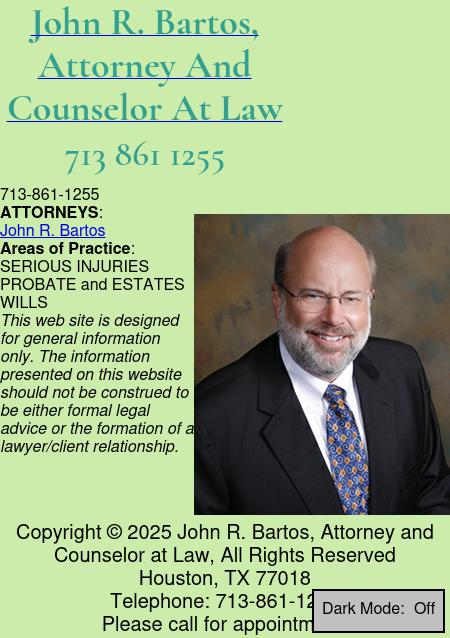 Bartos John R - Houston TX Lawyers