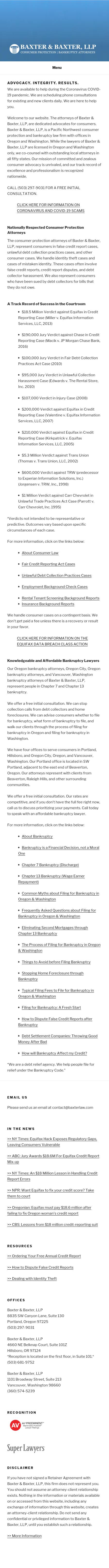 Baxter & Baxter, LLP - Vancouver WA Lawyers