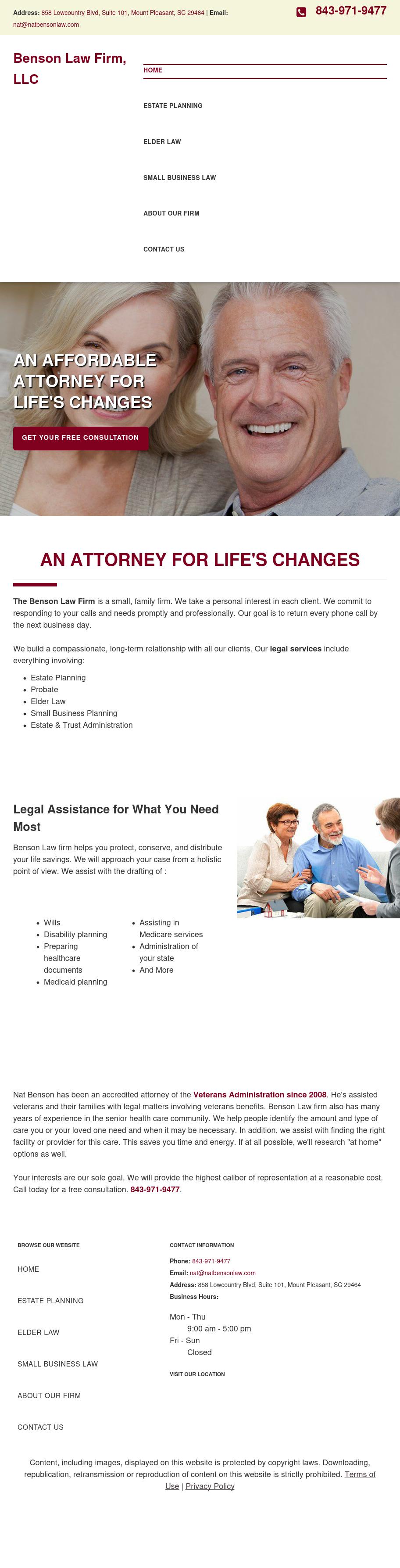 Benson Law Firm - Mount Pleasant SC Lawyers