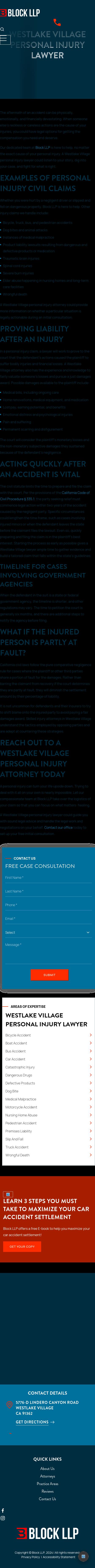 Block LLP Injury Law Firm - Westlake Vlilage CA Lawyers