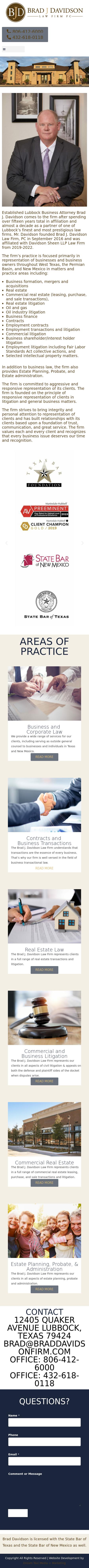 Brad J Davidson Law Firm - Lubbock TX Lawyers