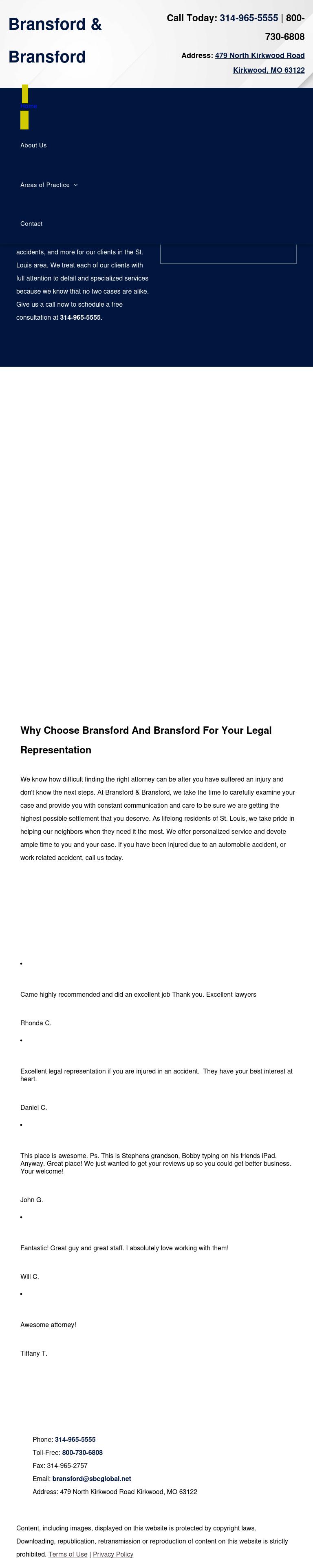 Bransford and Bransford - Saint Louis MO Lawyers