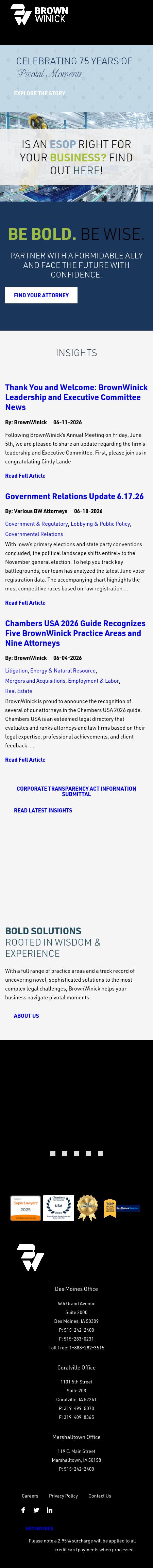 Brown, Winick, Graves, Gross, Baskerville and Schoenebaum, P.L.C. - Pella IA Lawyers