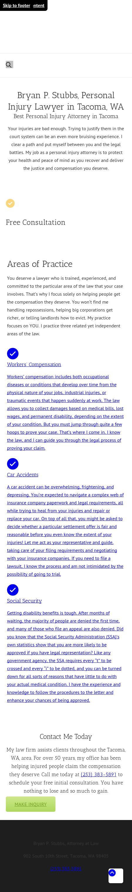 Bryan P. Stubbs, Attorney at Law, Inc., P.S. - Tacoma WA Lawyers