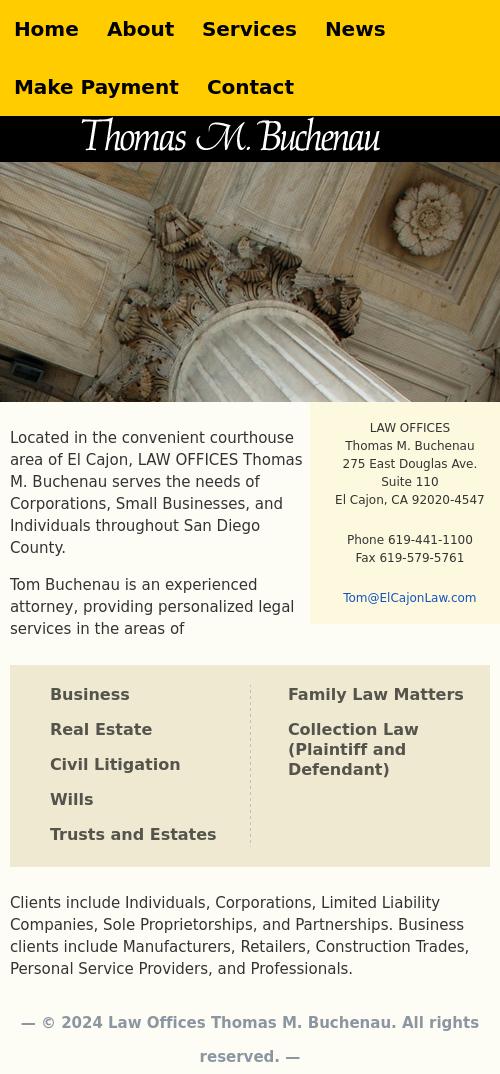 Buchenau Thomas M Law Offices - El Cajon CA Lawyers