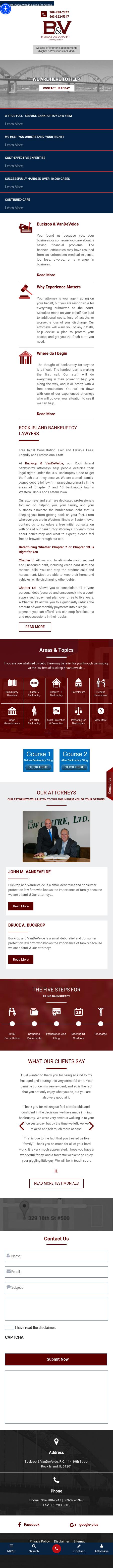 Buckrop & VanDeVelde, P.C. - Rock Island IL Lawyers