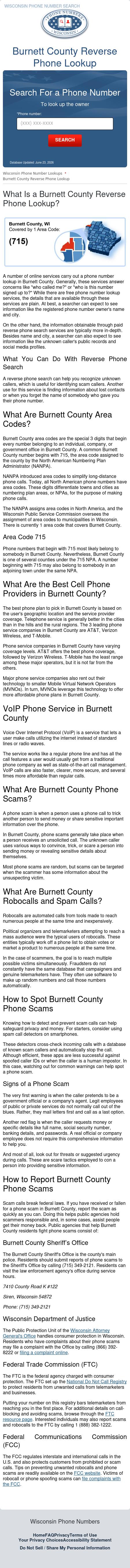 Burnett County Phone Numbers - Grantsburg WI Lawyers