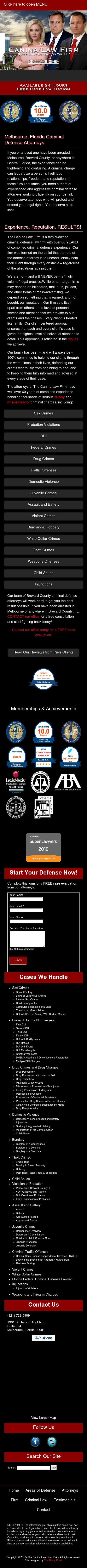 Canina, Richard G PA - Melbourne FL Lawyers